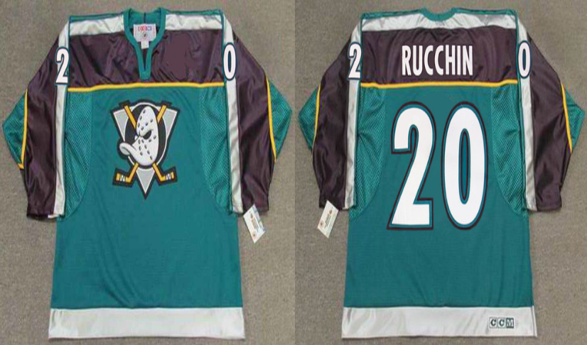 2019 Men Anaheim Ducks #20 Rucchin green CCM NHL jerseys->anaheim ducks->NHL Jersey